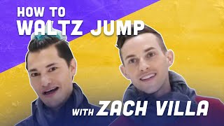 How To Waltz Jump While Ice Skating with American Horror Story's Zach Villa | Adam Rippon