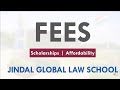 Fees  scholarship  lsat  study  jindal global law school 2021