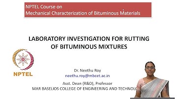 Laboratory Investigation For Rutting Of Bituminous Mixtures