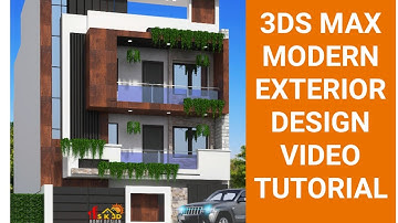 3DS MAX MODERN EXTERIOR DESIGN FULL TUTORIAL LIGHTING AND RENDER VIDEO ..