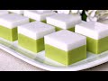 Pandan Coconut Milk “Kuih Talam” Agar-agar Jelly Pudding | “Kuih Talam” 香兰叶椰奶燕菜果冻布丁
