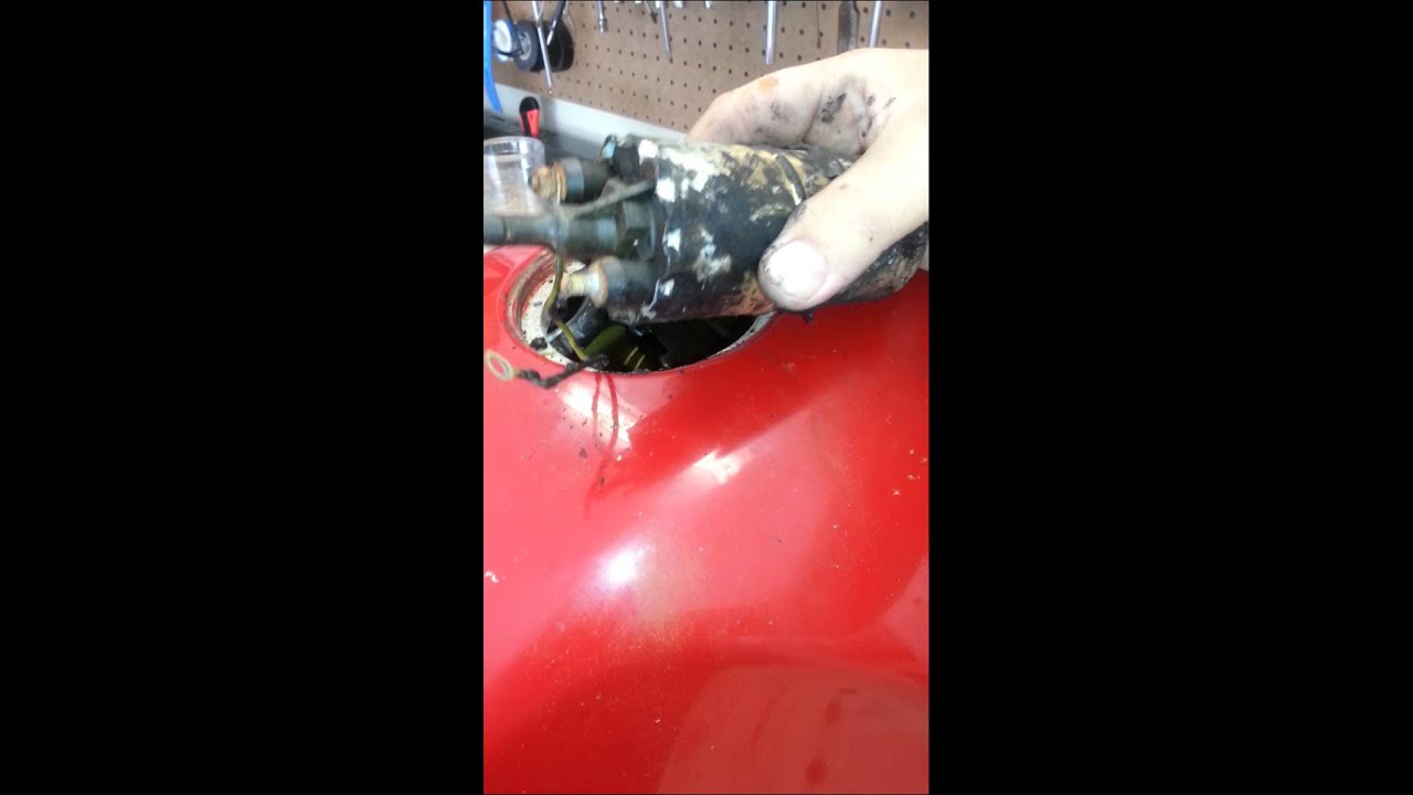 BMW K75S fuel pump removal - YouTube