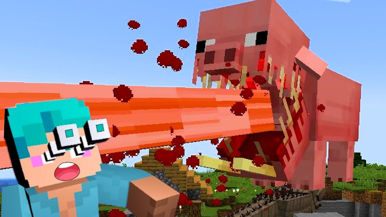 誰かコイツを止めろ…巨大怪獣ブタ襲来【マイクラ】