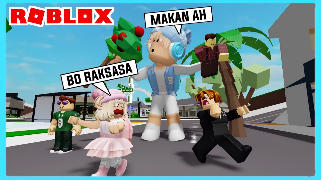 Aku Menjadi Raksasa Dan Makan Adiku Di Roblox Brookhaven ft @Shasyaalala