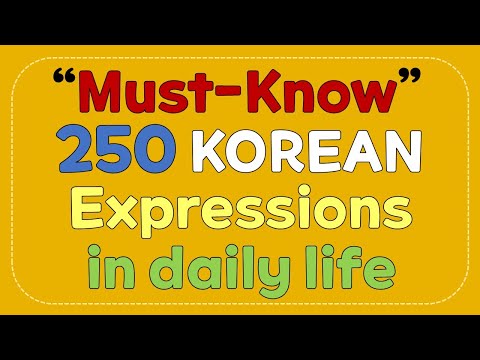 250 Must-know Korean expressions in daily life