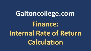 Finance: Internal Rate of Return Calculation (IRR)