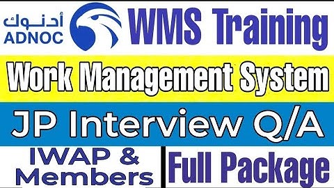 What is IWAP Team, Who are members of IWAP Team in WMS? | ADNOC interview Questions for JP Interview