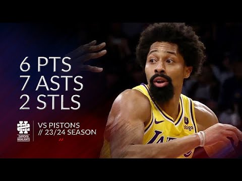 Spencer Dinwiddie 6 pts 7 asts 2 stls vs Pistons 23/24 season