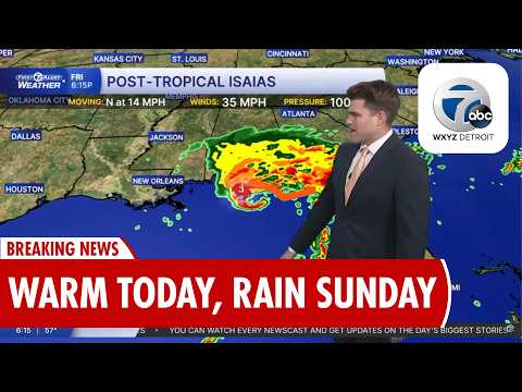 Metro Detroit Weather: Warm today, remnants of Hurricane Isaias Sunday
