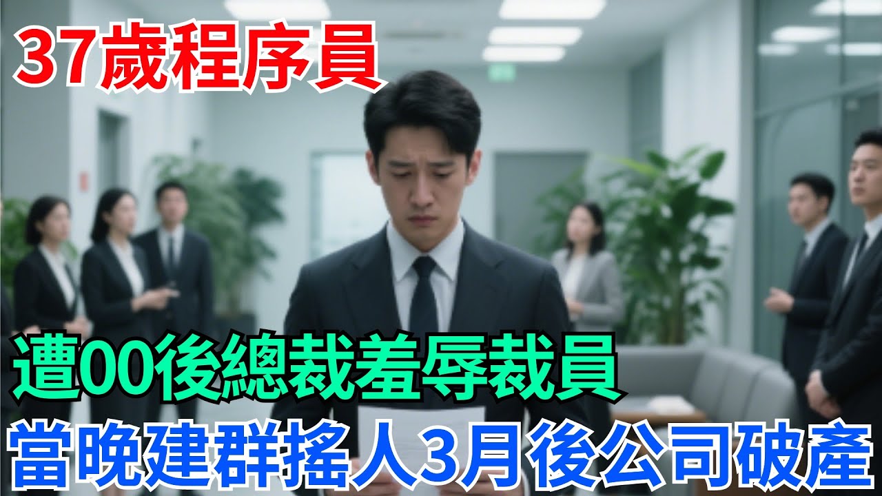37歲程序員遭00後總裁羞辱裁員，當晚建群搖人，3月後公司破產【奇趣天下】#奇聞#社會#完結爽文#職場#職場文化#生活見聞#好奇零零漆#談笑娛生#叉雞