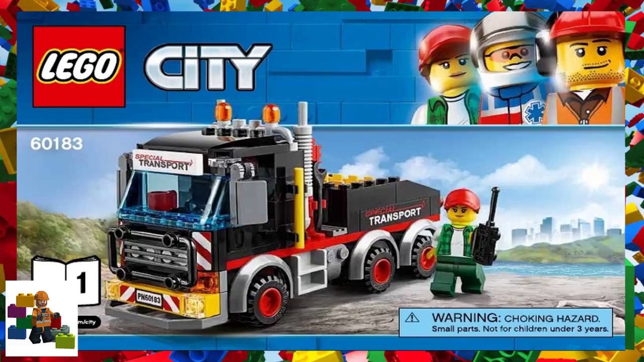 Violin tempo Halvkreds LEGO instructions - City - Traffic - 60183 - Heavy Cargo Transport (Book 1)  - YouTube