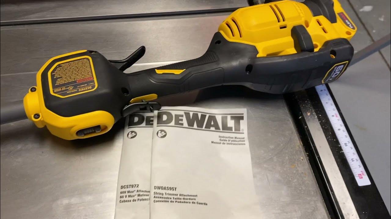 DeWalt 60v Trimmer DCST970X1 Assembly instructions YouTube