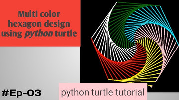 How to draw multi color Hexagon graphic using Python turtle Python tutorial/programm python  graphic