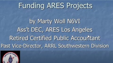 Funding ARES Projects