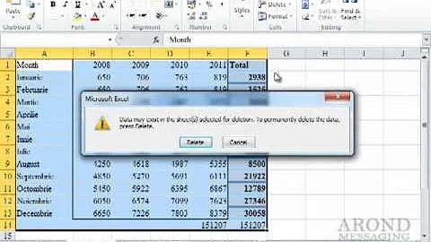 Using Excel 2010 - Delete a Worksheet