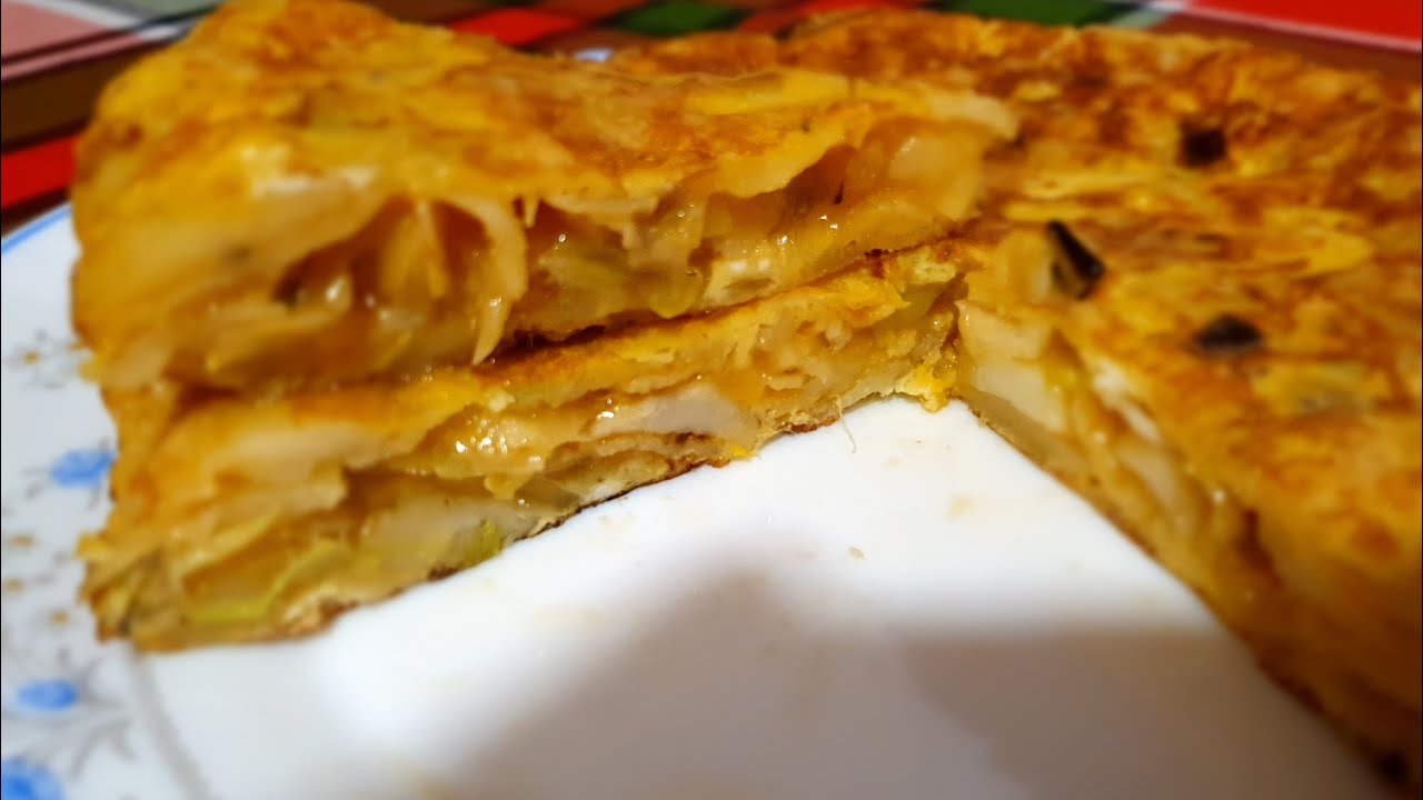 TORTILLA DE PATATA Y PUERRO