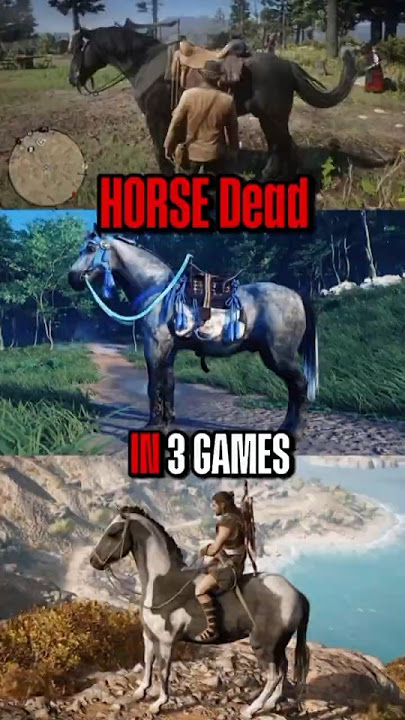 HORSE Dead in 3 Games 😢 | RDR2 vs Ghost vs Assassin’sCreed#RDR2 #ghost #AssassinsCreed #gamingshorts