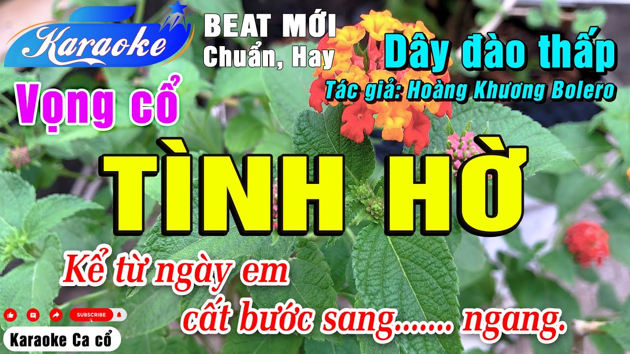 Karaoke Tình Hờ (Dây đào thấp) | Beat Mới, Chuẩn, Hay và Rất Dễ Hát - Karaoke Ca cổ