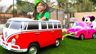 Emma Pretend Play w\/ New VW Van Ride On Car Toy