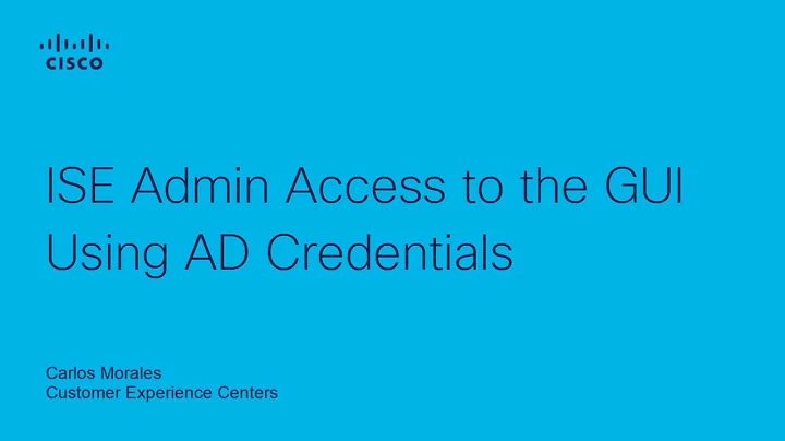 Enable GUI Access in Cisco ISE Using Active Directory Credentials | Admin Login Setup