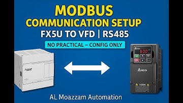 Modbus Communication Setup in PLC  FX5U to Delta VFD Configuration With Reference Video