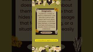 Enigmatic explained–Learn & Speak English confidently at @englishacento #studytips #englishacento