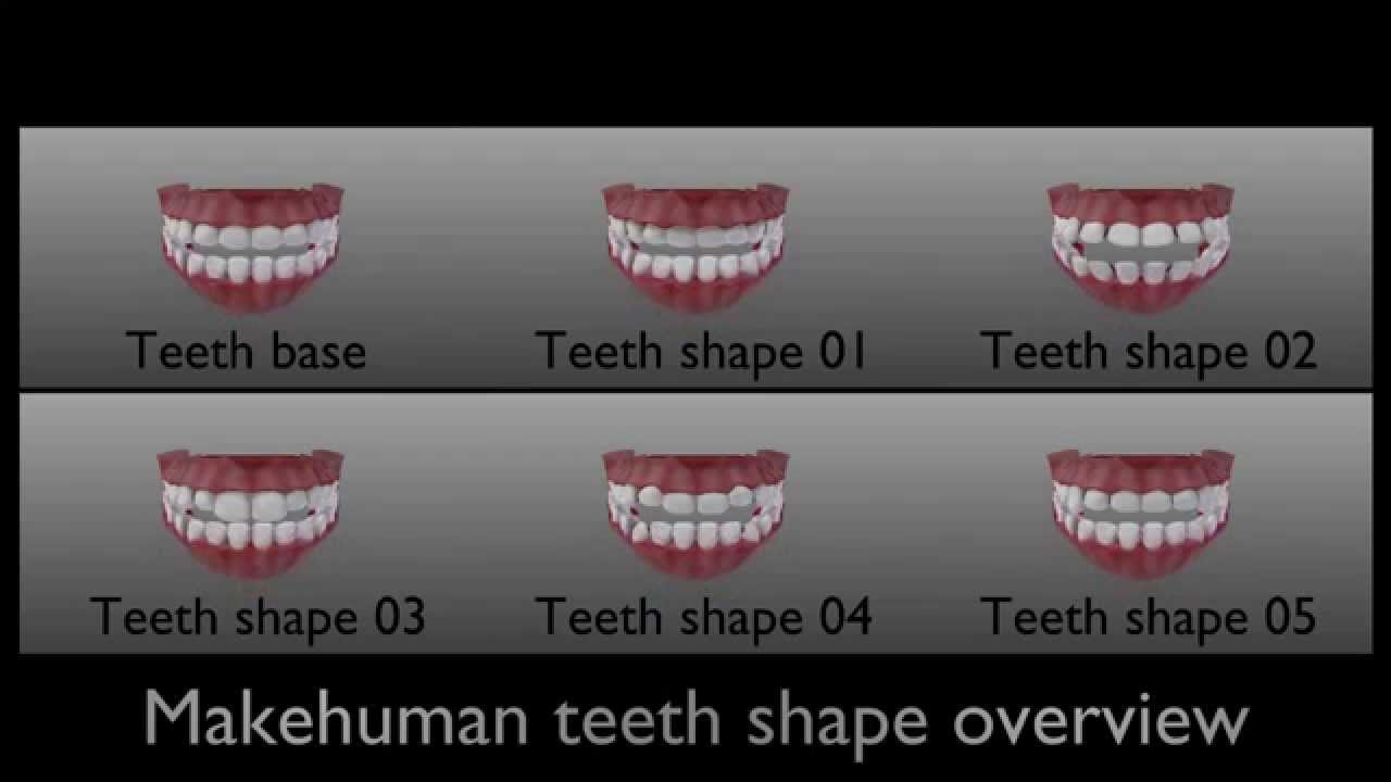 makehuman 1 0 1 teeth shape overview youtube