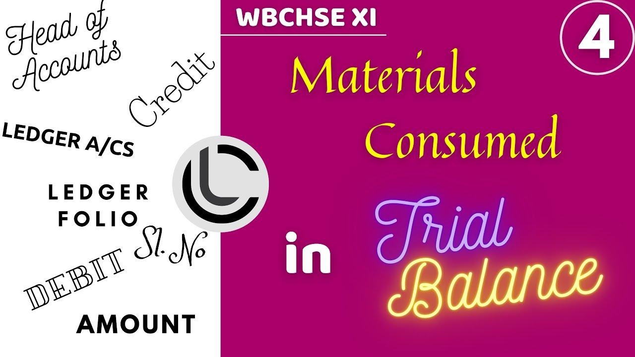 Raw Materials Consumed in Trial Balance Commerce Lesson YouTube
