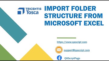 Tosca Tutorial | Lesson 74 - Import Folder Structures from Microsoft Excel Sheet |