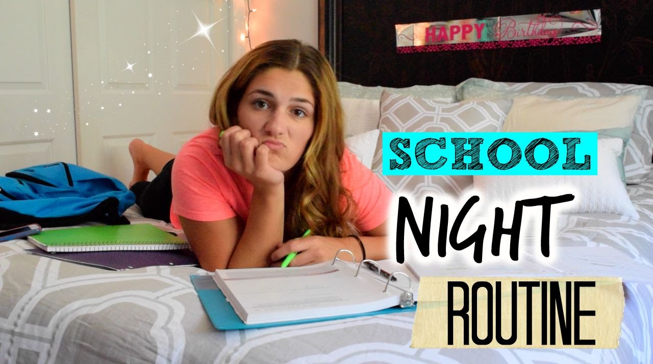 Scxhool Night Time Routine NIGHT ROUTINE FOR SCHOOL 2015! - YouTube
