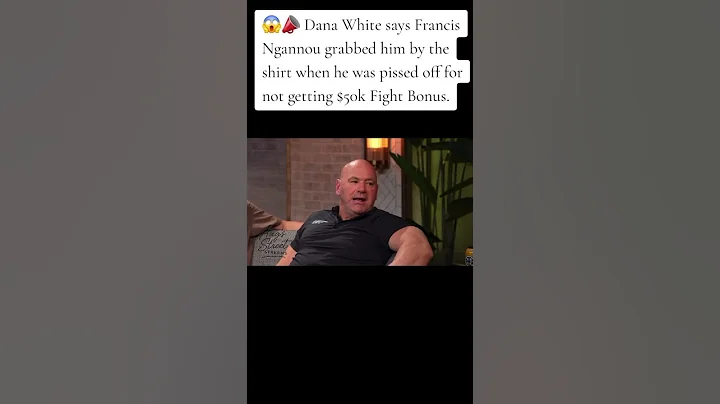 😱📣 Dana White says Francis Ngannou grabbed him by the shirt. #francisngannou #jonjones #danawhite
