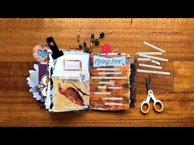 Junk Journal with Me - Using Words and Phrases from Books - YouTube
