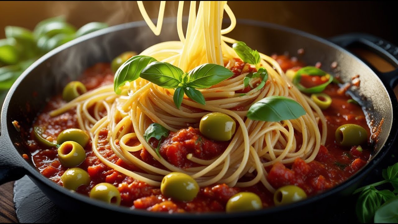 Очень вкусный и простой рецепт пасты с томатным соусом за 5 минут!