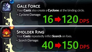 Air Quality is great actually | Hades 2
coarse grit tease :(
Air Quality pairs well with Gale Force and Scorch, making them very viable for high Fear runs. You can just drop your cast on the boss and run away, though I played much more aggressively, since I knew that I could tank the damage.
Scorch explanation:
Scorch seems to deal damage in 5 ticks every second, so the base 40 dps is divided into 5 ticks of 8 damage. Air Quality changes it to 5 ticks of 30 damage. (this is what Ive heard on the discord server so idk how correct it is 🤷) Air Quality is great actually | Hades 2