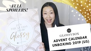 GLOSSYBOX Advent Calendar USA 2019 Unboxing | Full Spoilers! | Beauty Advent Calendar 2019 screenshot 1