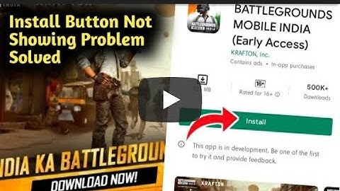 #BGMI  INSTALL BUTTON NOT SHOWING IN PLAY STORE | PROBLEM SOLVED 🔥 | 100% Working360p