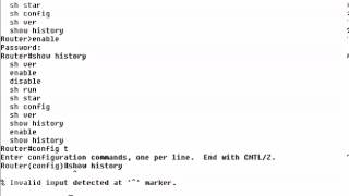 Cisco IOS Command History
