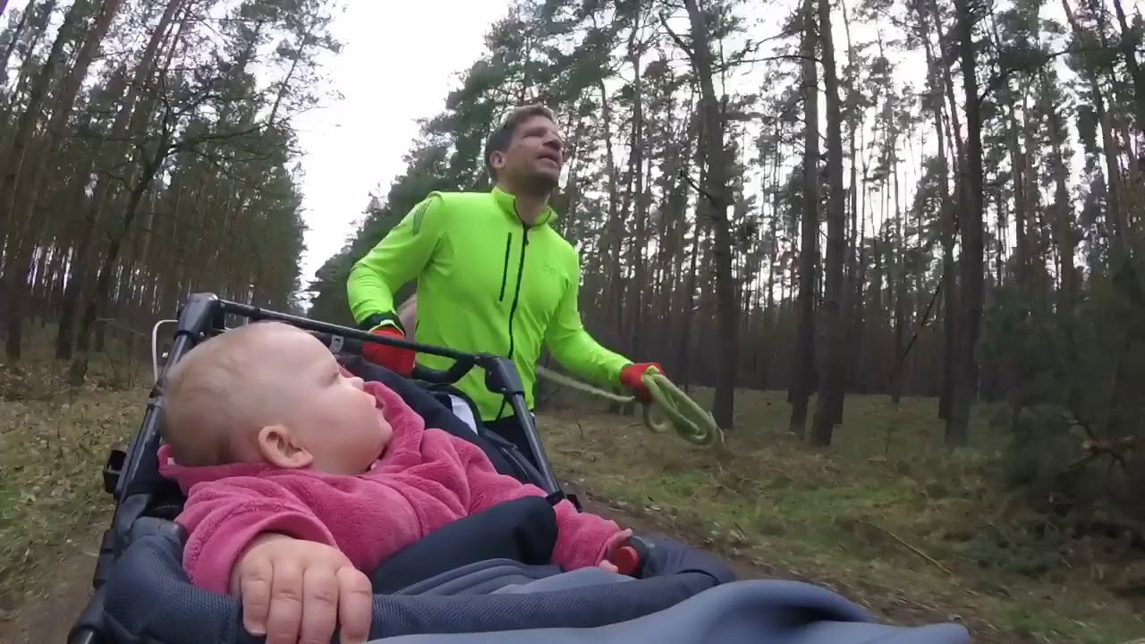 Jogging mit Pferd und Baby