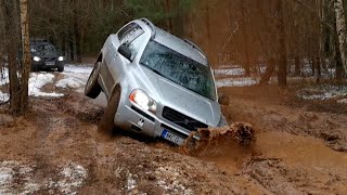 Volvo offroad party. Volvo XC70 XC90 in deep mud. DDrive