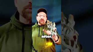 He has a mechanical prosthetic hand
