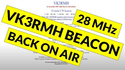 Receiving resurrected VK3RMH 10 metre beacon