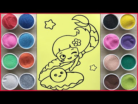 Video Tô màu tranh cát nàng tiên cá siêu quậy - Sand... - youtube