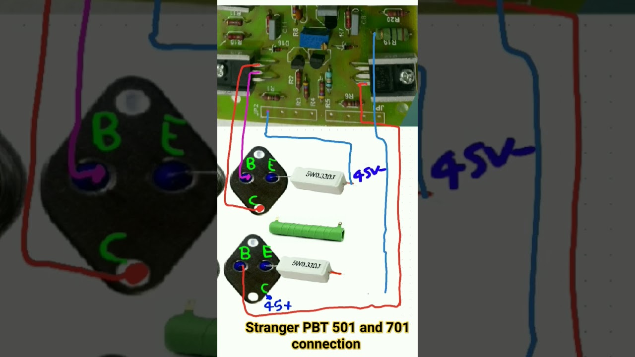 Stranger amplifier PBT 501 and 701 driver board connection 