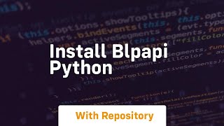 install blpapi python