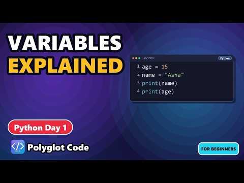 Python Variables Explained Like You're 10 | Day 1 Python From Zero