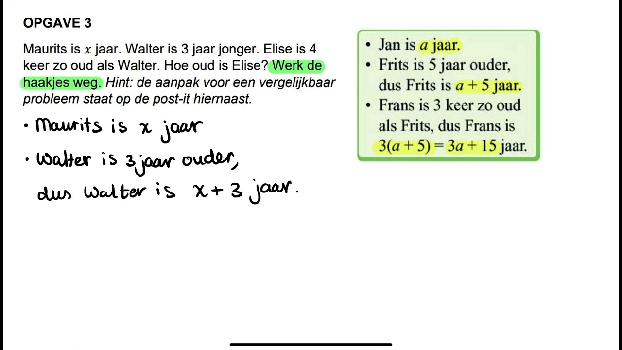 1 havo/vwo wiskunde - Oefentoets Hoofdstuk 8 en 9 - Opgave 3 - YouTube