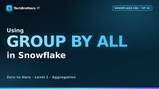 GROUP BY ALL in Snowflake | Three Shortcuts for the GROUP BY Clause | Snowflake SQL #16