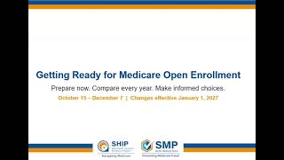 Get Ready for Medicare Open Enrollment - September 9, 2026