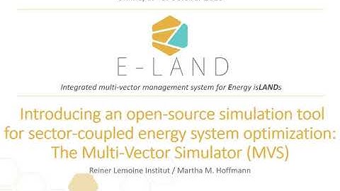 Introducing an os simulation tool for sector-coupled energy sys opt: Multi-Vector Simulator (MVS)
