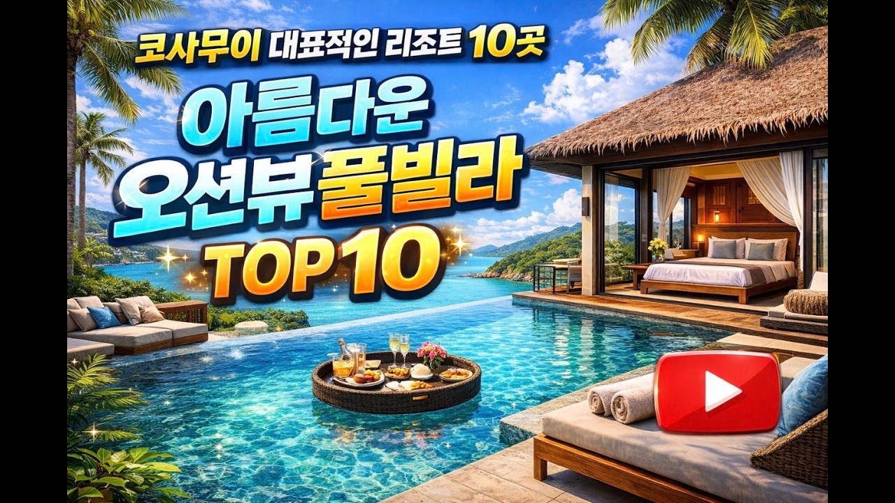코사무이 아름다운 리조트 10곳 의 오션뷰 풀빌라 를 소개 합니다. #코사무이 #반얀트리  #콘래드리조트 #반얀트리 #리츠칼튼 #하얏트리젠시 #실라와디 #케이프판 #킴톤